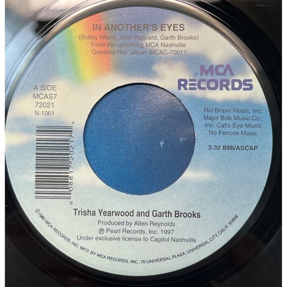 Trisha Yearwood and Garth Brooks In Another's Eyes / Live Again 45 Country MCA - Picture 1 of 4